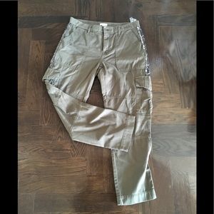 Joie Embellished Cargo Pants color: fatigue size 4